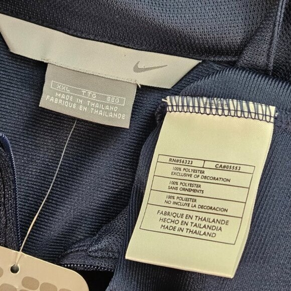 Nike Jacket Quarter Zip Long Sleeve Blue 2 Tone Active Athletic Mens Sz XXL Golf - Picture 7 of 10